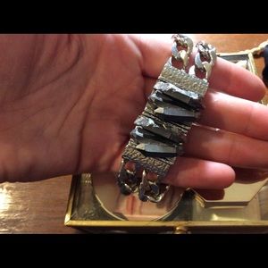 ⭐️5/$5 Silver and Black Stone Bracelet